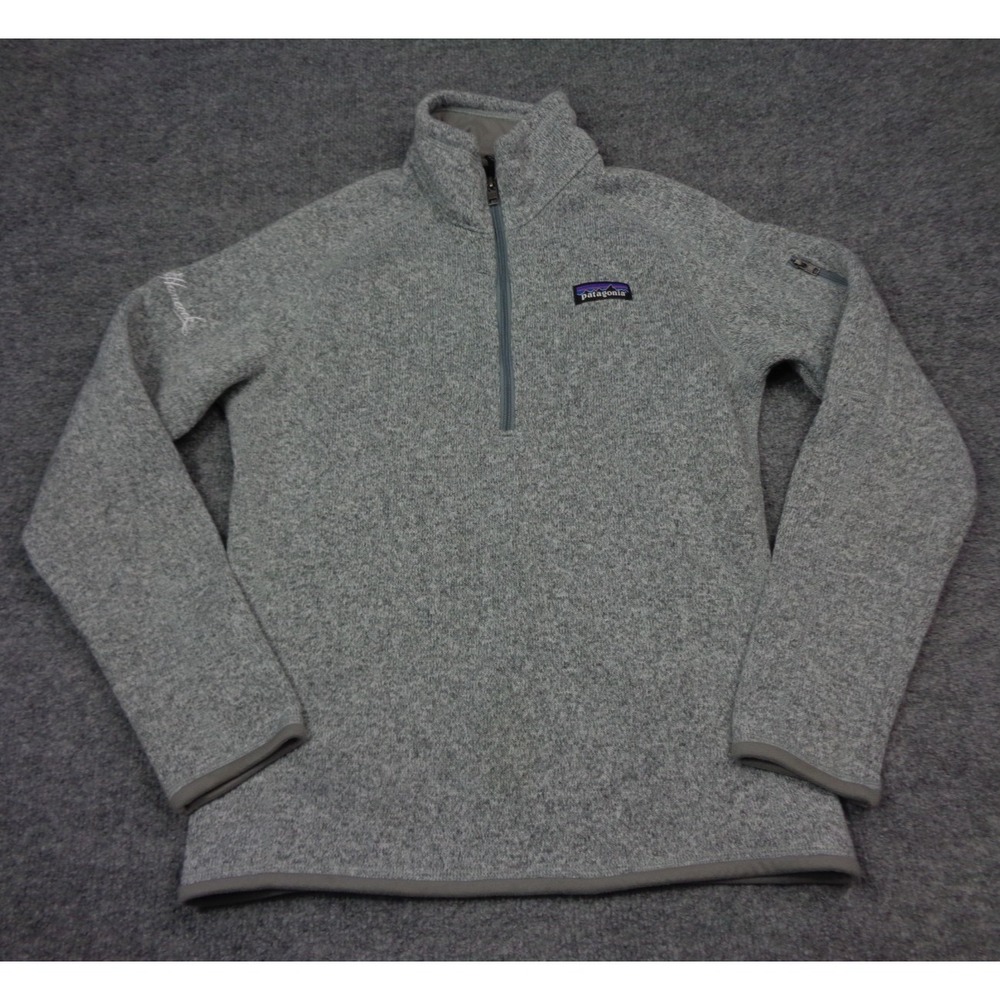 Patagonia Better Sweater Womens Small Grey 1/4 Zip‎ Fleece Sweater